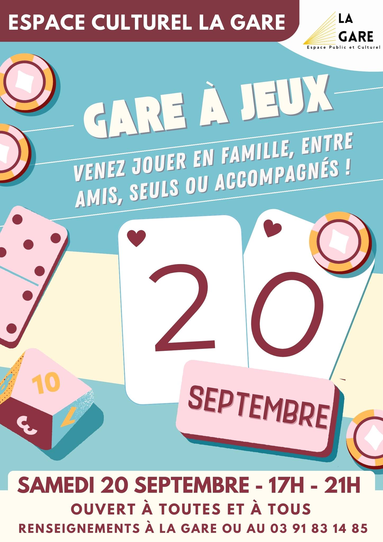 affiche gare à jeux