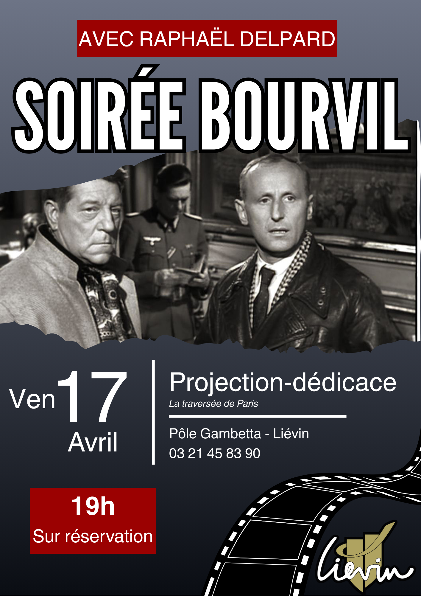 photo noir et blanc de Bourvil 