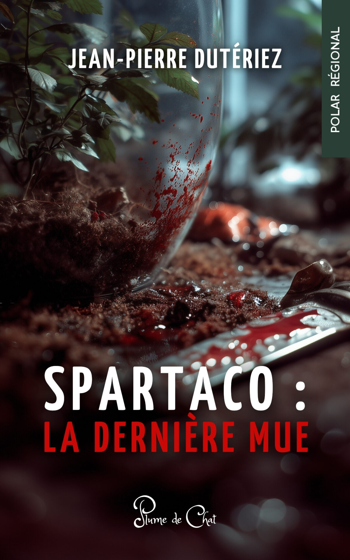 couverture du livre Spartaco avec un couteau et du sang