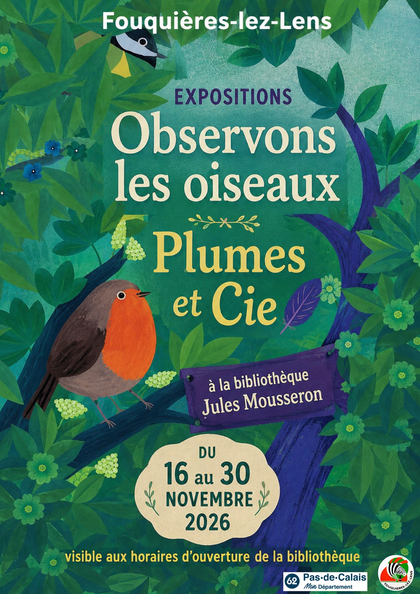 branche d'arbre avec des oiseaux
