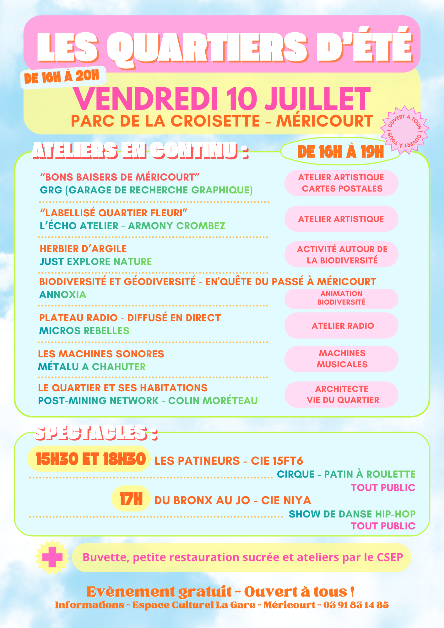 Programme 10 jullet