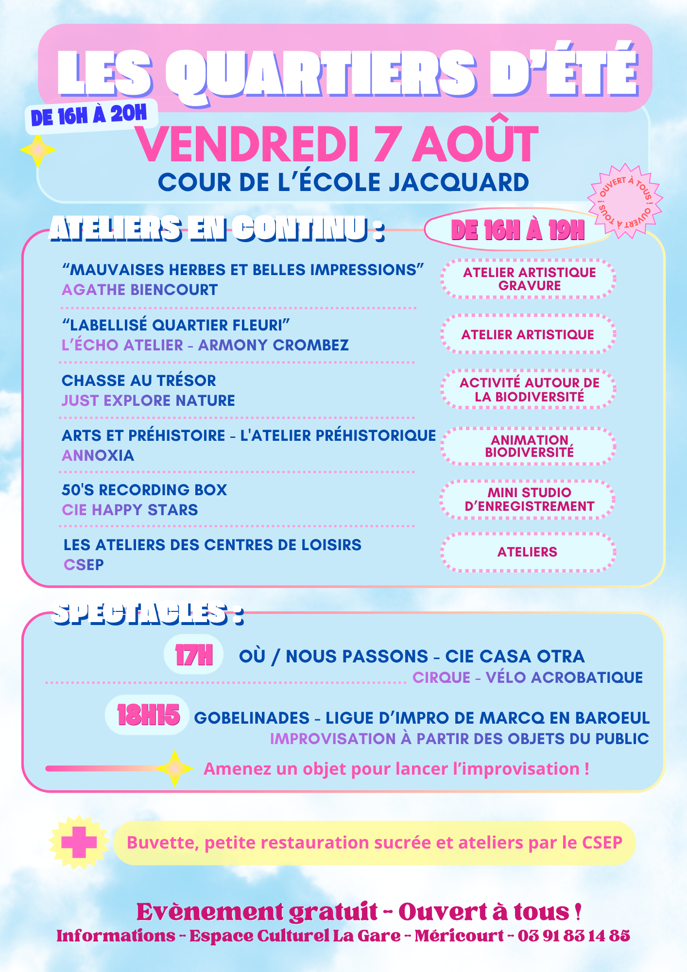 programme 7 aout