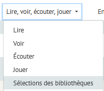 Rubrique Sélections des bibliothèques