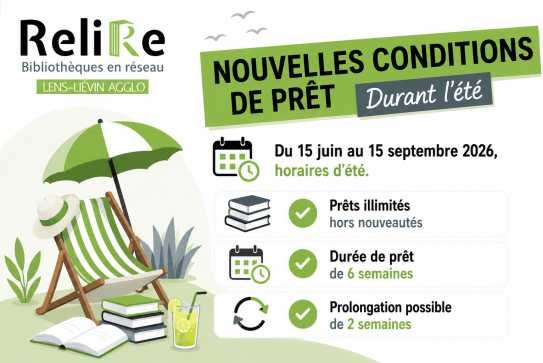 Nouvelles conditions de prêts durant l'été