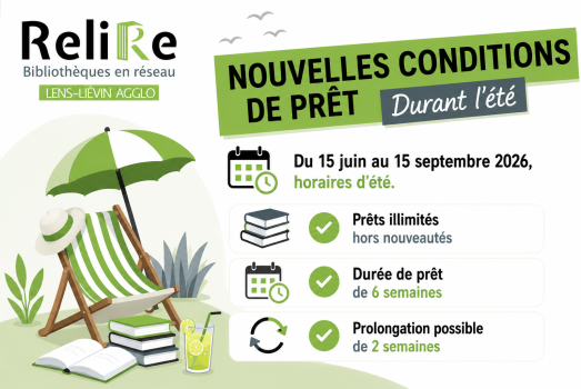 Nouvelles conditions de prêts durant l'été